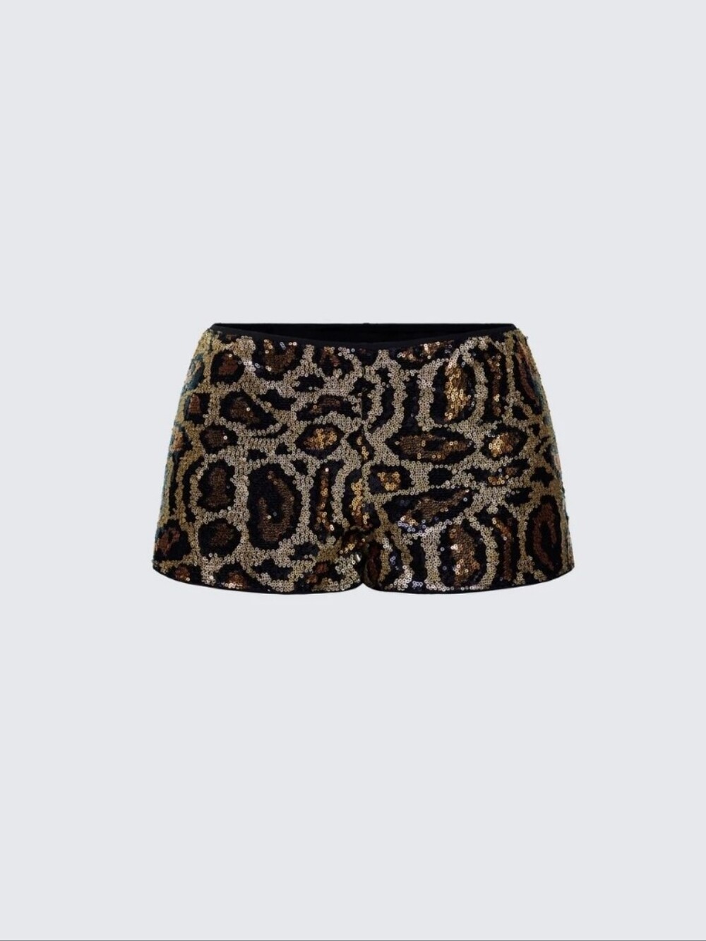 FINESSE Posie Leopard Print Sequin Mini Shorts/Size XS/msrp$32.00